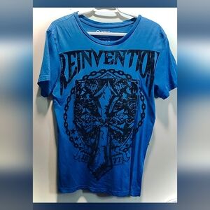 Y2K Vintage Style Graphic T-Shirt - "Reinvention 1977" Blue Streetwear UnisexTee
